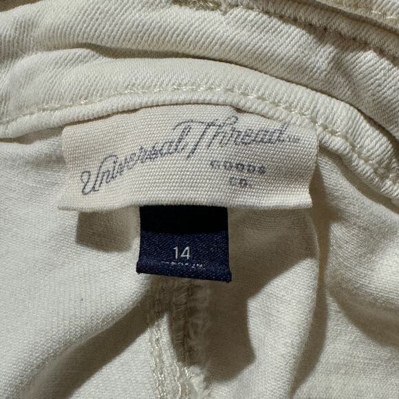 LOFT SZ 25/0 Jean Shorts Stretch Hi-Rise Pockets Zip-Fly Beige - Picture 4 of 5